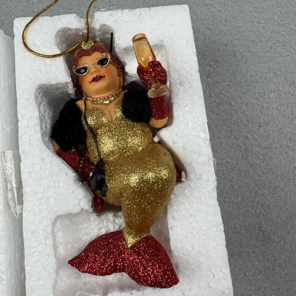 December Diamonds Miss Champagne Mermaid Retired Hard to Find Ornament 2006